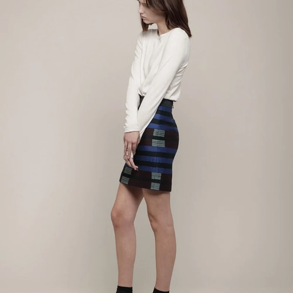 Proenza Schouler Geometric Striped Mini Pencil Skirt 8 - Picture 3 of 8
